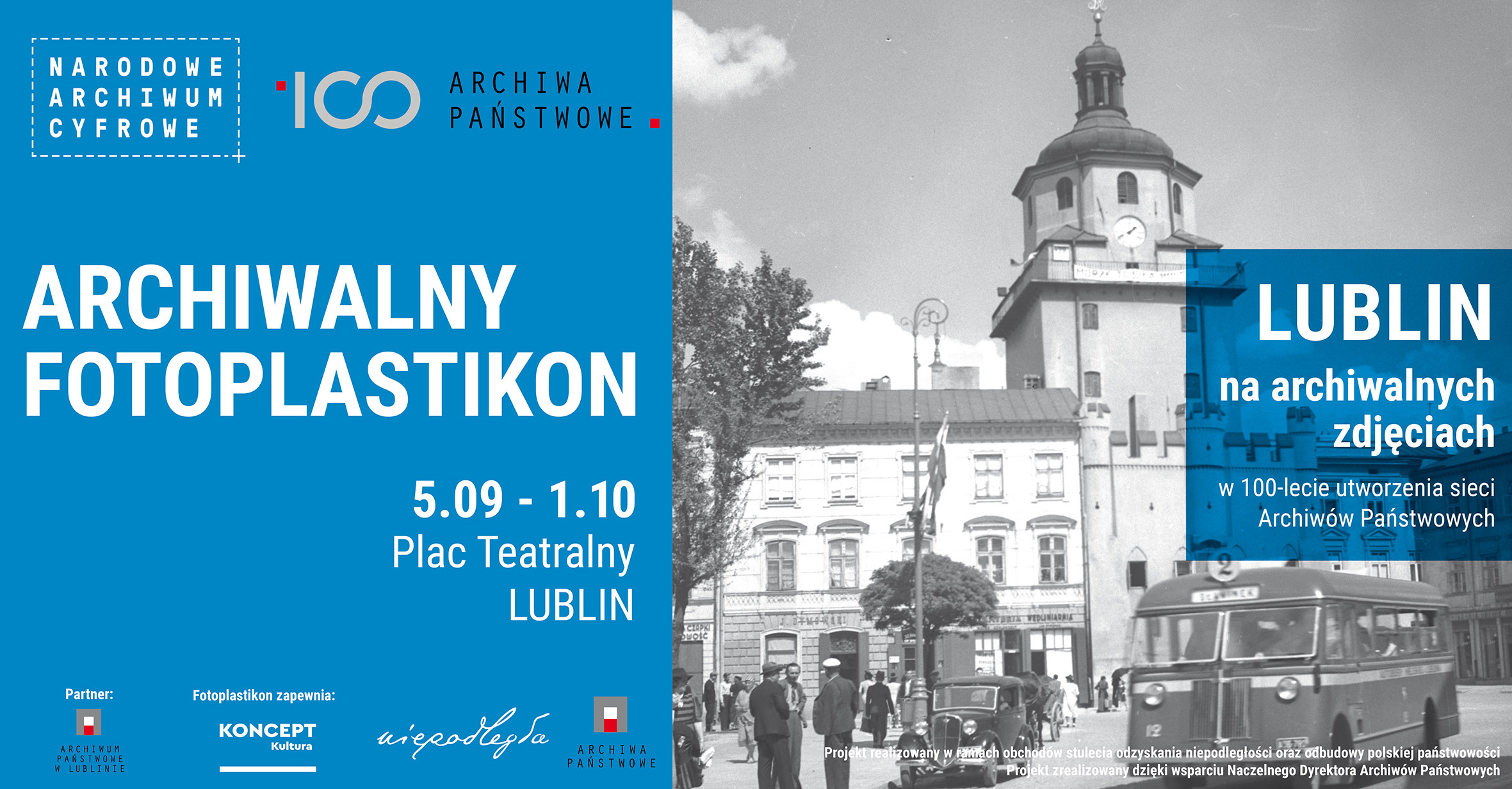 Archiwalny Fotoplastikon w Lublinie, plac Teatralny, 5 września – 1 października 2019 r.