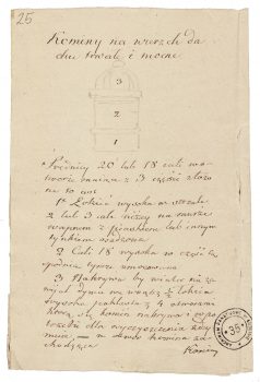 Materiały archiwalne, rękopis, odręczny szkic