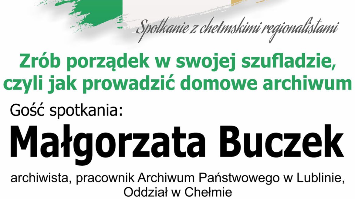 Spotkanie archiwalne z Małgorzatą Buczek w CHBP im. Marii Pauliny Orsetii, 17 IV 2024 r.