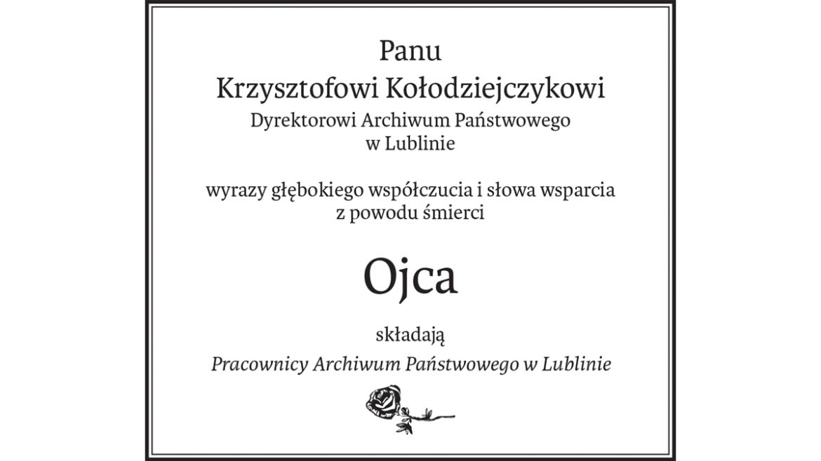 Najszczersze kondolencje